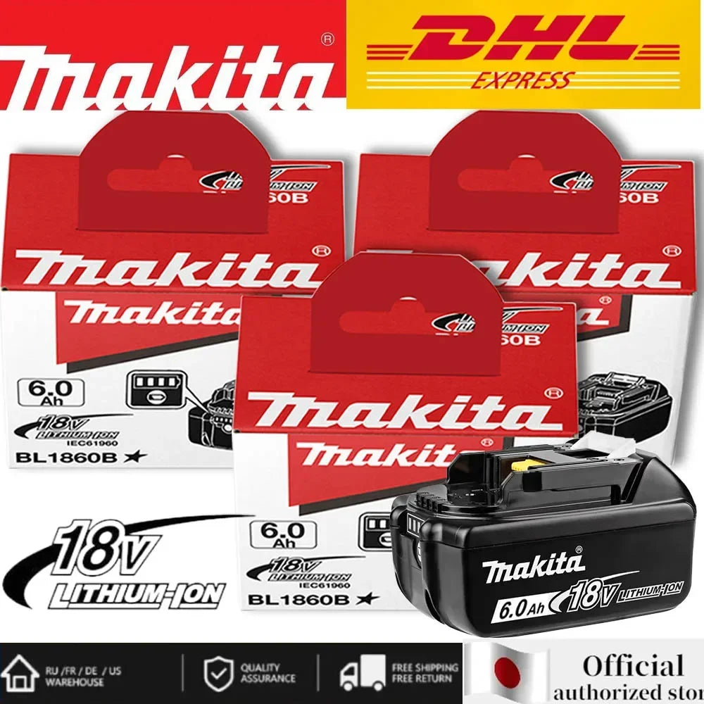Makita L 18V Li-Ion Akku Schnellladung - 6.0Ah LED BL1860