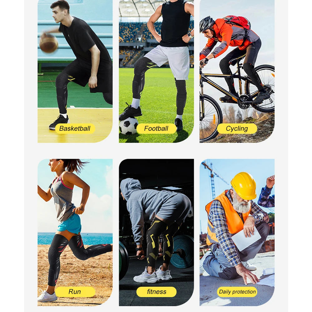 Kniebandage 2025: KEERUNNPC 1PCS Knee Compression Sleeve Basketball Volleyball Football - Adult Knee Brace Support Breathable Leg Sleeve Sports Collection