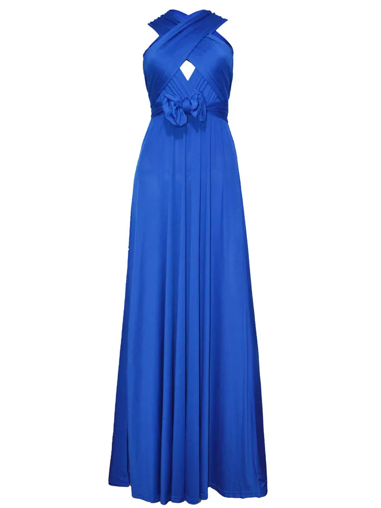 Rochie lungă elegantă de club, stil boho, rochie roșie de bandaj, pentru petrecere, cu mai multe variante, convertibilă, infinit, rochie lungă pentru femeie