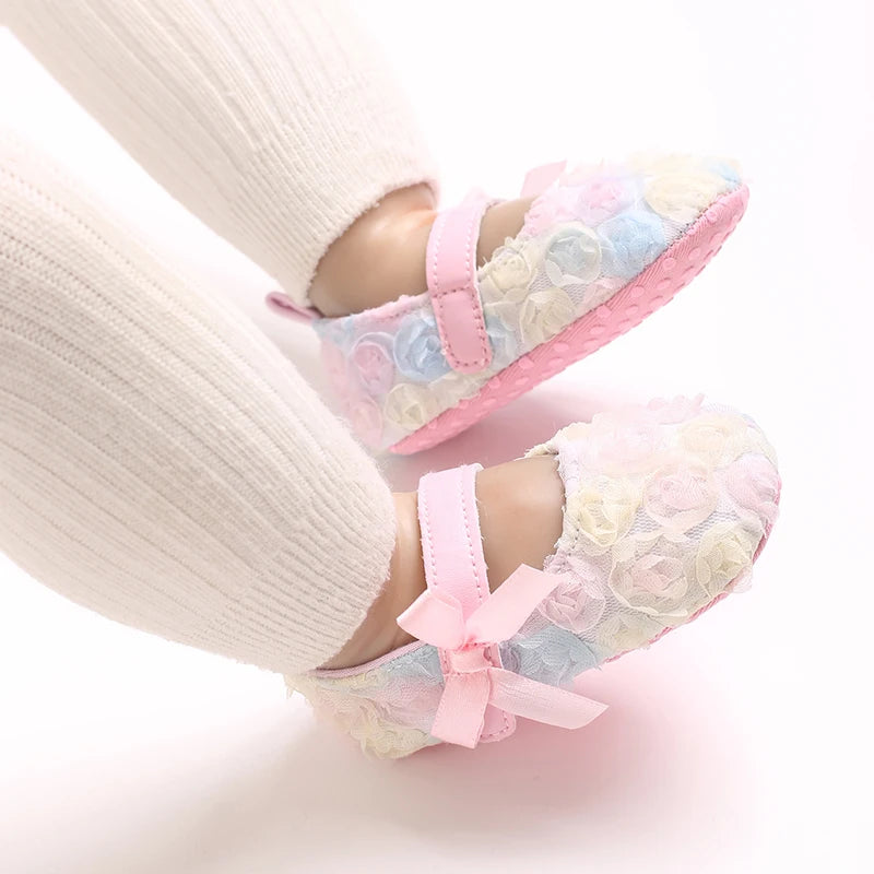 Baby Mädchen Schuhe 2025 - Süße Blume Rutschfeste Sohle Mary Jane Stil - Mode Sandalen Frühling Sommer 0-12M