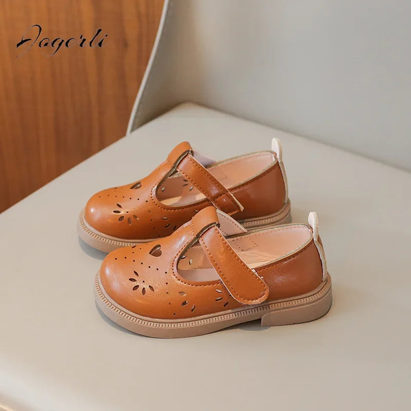 Mädchen Kleine PU Leder Schuhe 2025 - Frühling Sommer Baby Weiche Sohle - Prinzessin Einfarbig Casual Schul Loafer