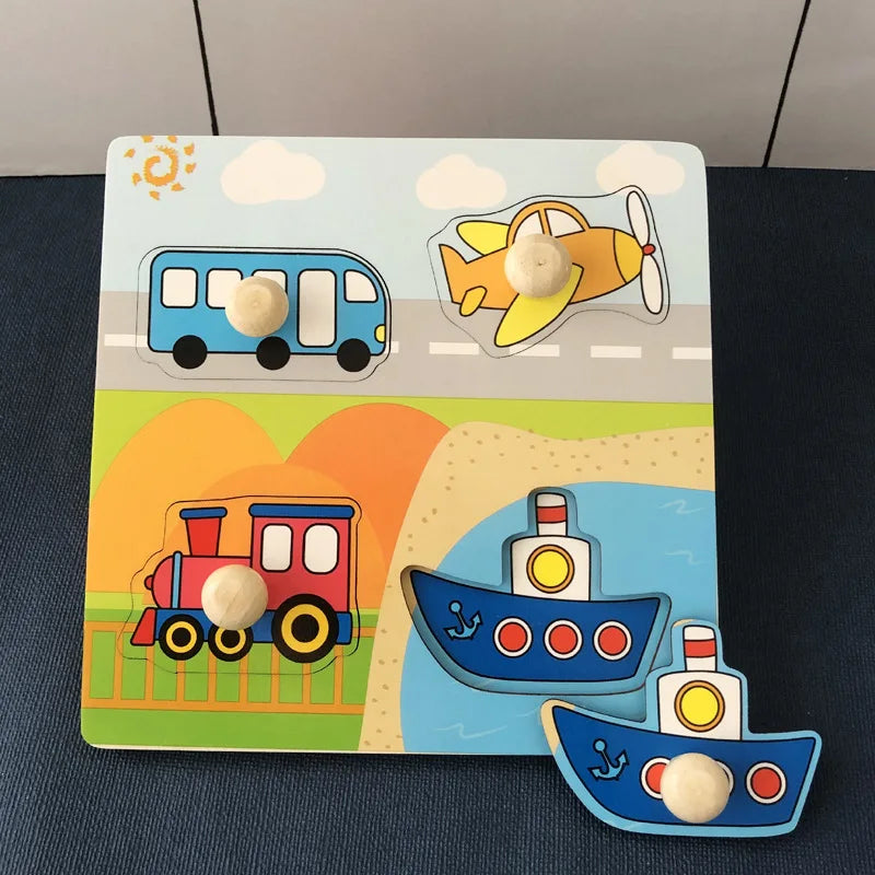 Montessori Holzspielzeug 2025 - Lernspielzeug Puzzle Kinder 1-3 Jahre Back to School