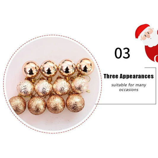 Choice Kugeln 12er Set - Kunststoff-Weihnachtskugeln 4 cm, 9 Farben