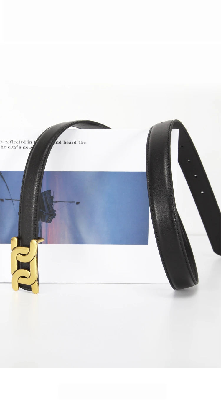 DINISITON Retro Damen Gürtel Lederoptik - 2.4cm 6.1x3.1