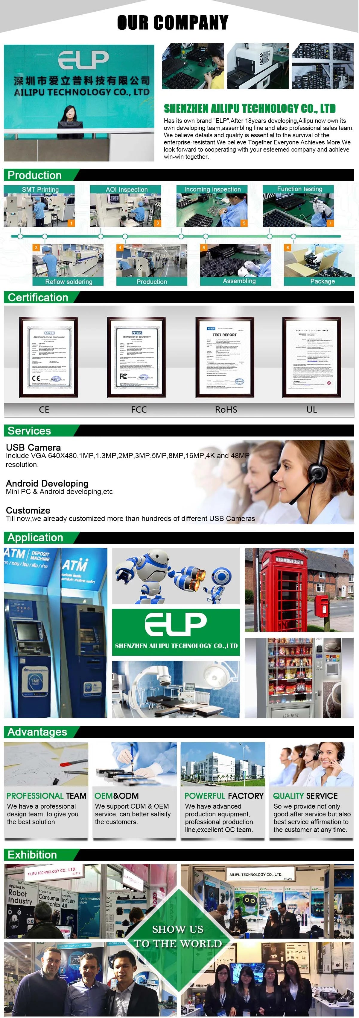 Cameră web ELP ELP-USB4KCAM30H 4K60FPS - USB3.0 HDMI 1/2.8"