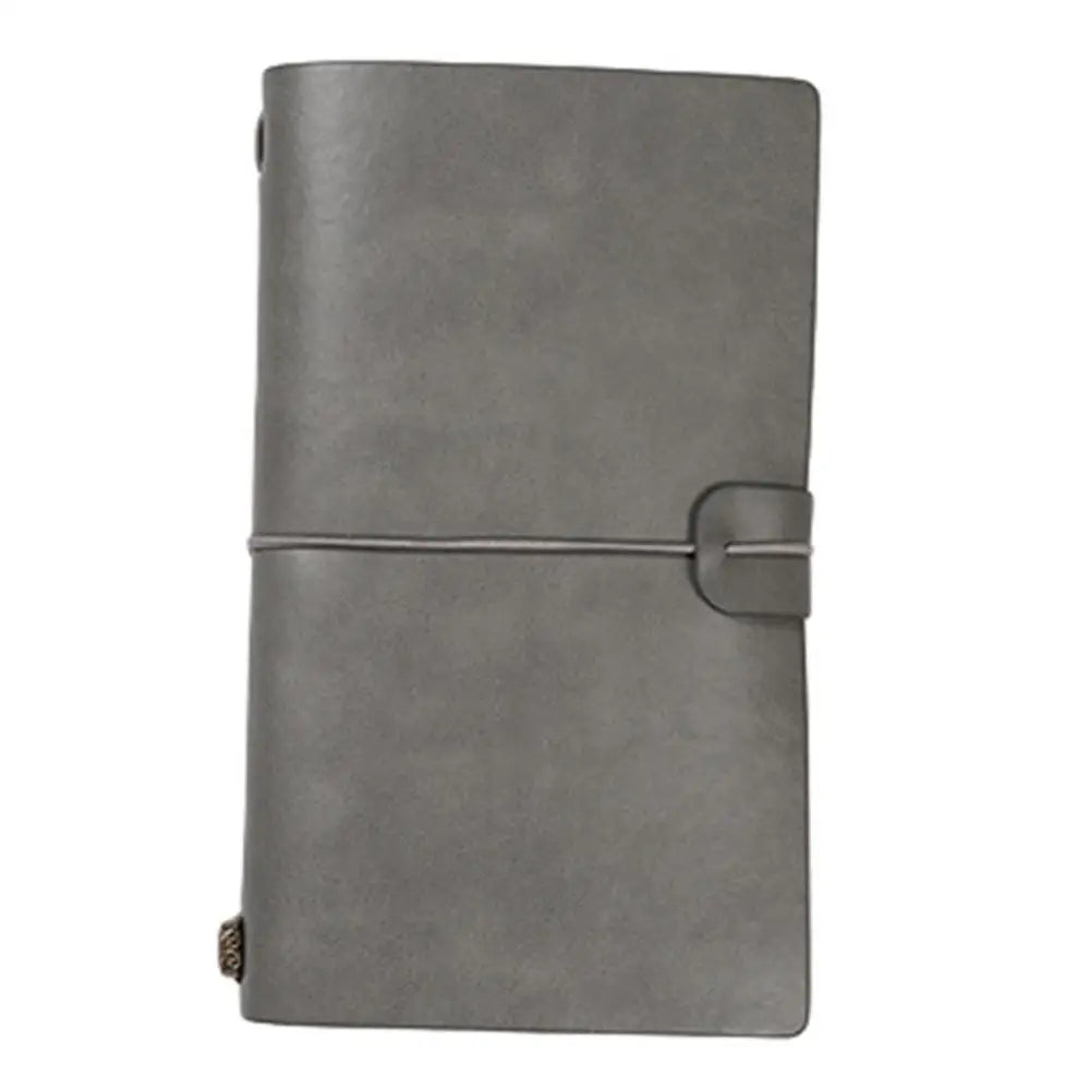 PU Leather Loose Leaf Notebook Traveler Journal Diary Portable Travel Notepad Diary Notebook Pen Holder Record Book Stationery