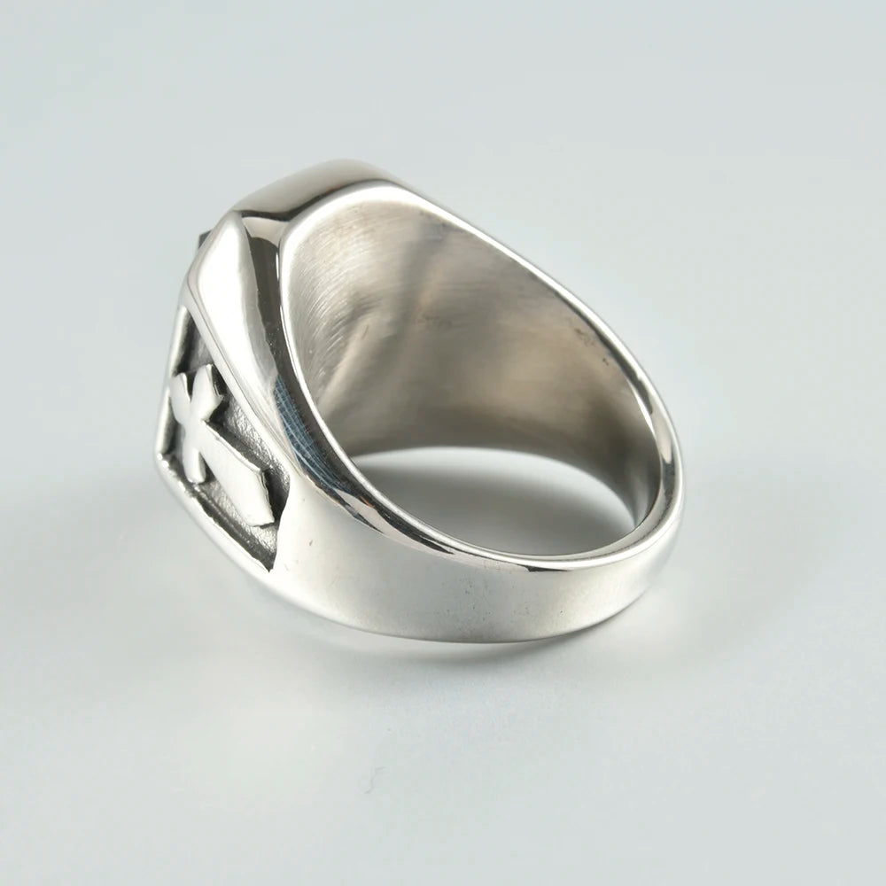tajam BR231213 Glänzender Punk Ring - 316L Edelstahl 8mm