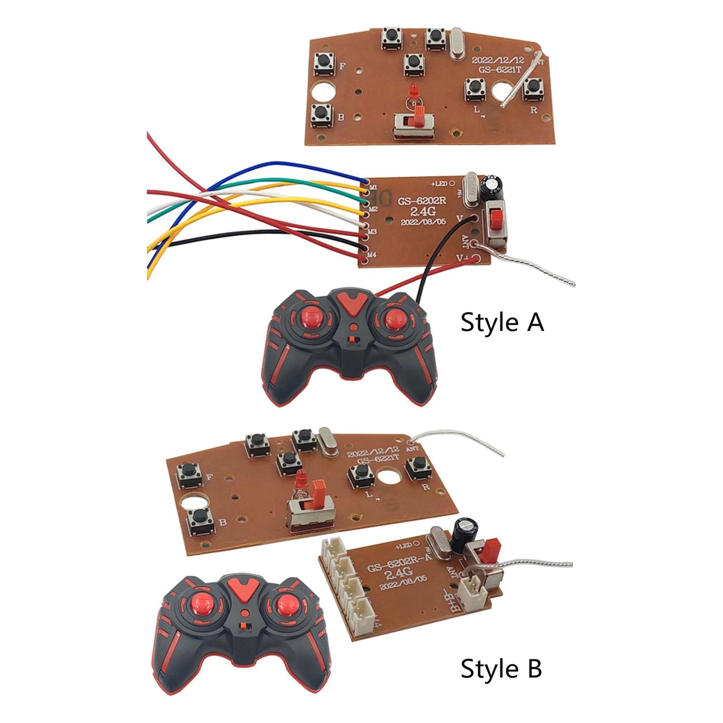 Transmitter Board and Receiver Board with Remote Control 7CH for RC Hobby Car Tank Trucks Model DIY Accessories