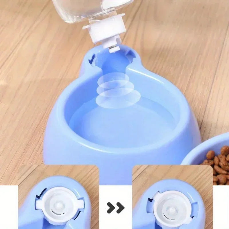 Cat Pet Automatic Feeder Water Dispenser Cute Mushroom Large Capacity Food Container Anti Spill Pet Bowl Water Storage supplies