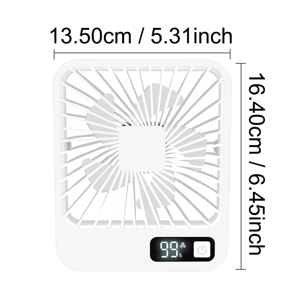 2025 New Small desktop fan USB charging Multi-scene use Car fan Camping fan Home office portable quiet outdoor simple summer fan
