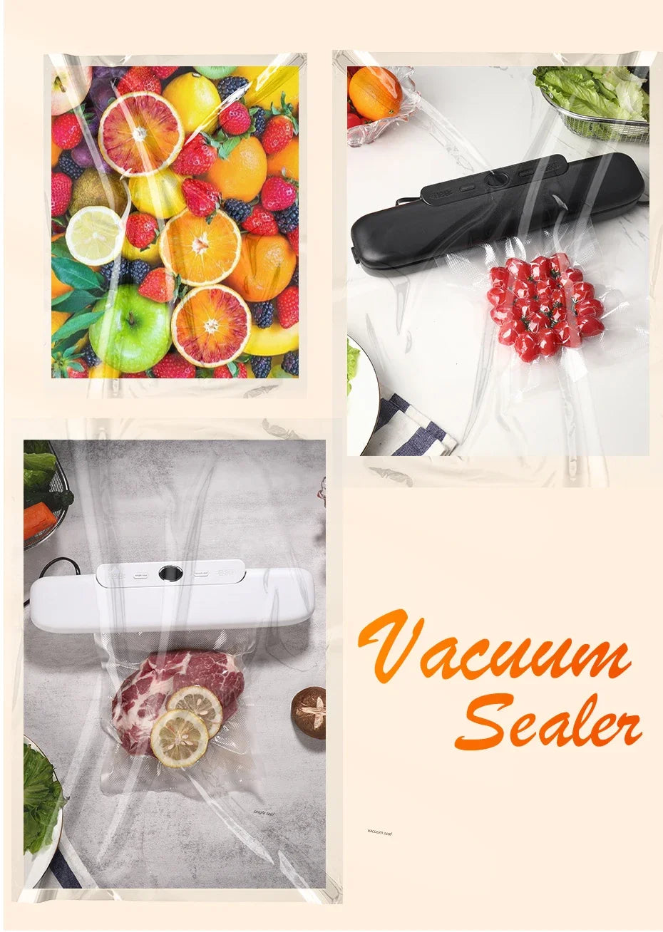 Vacuum Sealer Packaging Machine Food Vacuum Sealer With Free 10pcs Vacuum bags Household Vacuum Food Sealing