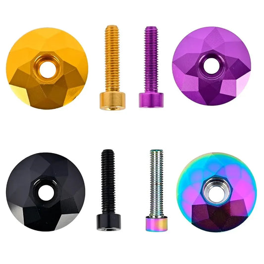 Fahrrad Steuersatz Kappe Gebrannt Blau MTB Rennrad Vorbau Steuersatz Top Kappe Abdeckung mit Schraube für 28.6mm Gabel Kopf Rohr Radfahren Zubehör - Golden Bridge Store