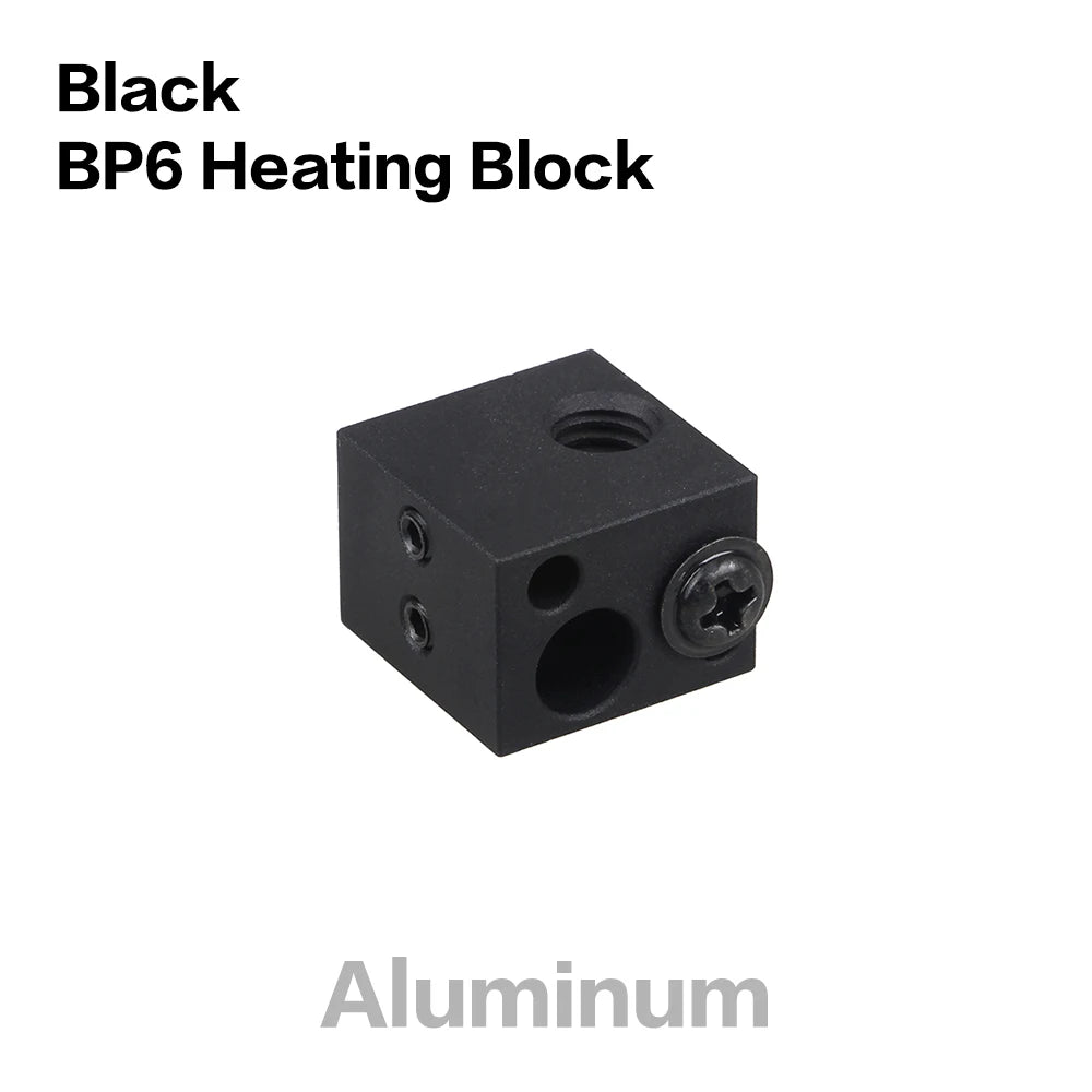 LERDGE Aluminium Heat Block For J-head Extruder HotEnd 3D Printers High Temp Silicone Socks Parts BP6 Heating Block Accessories