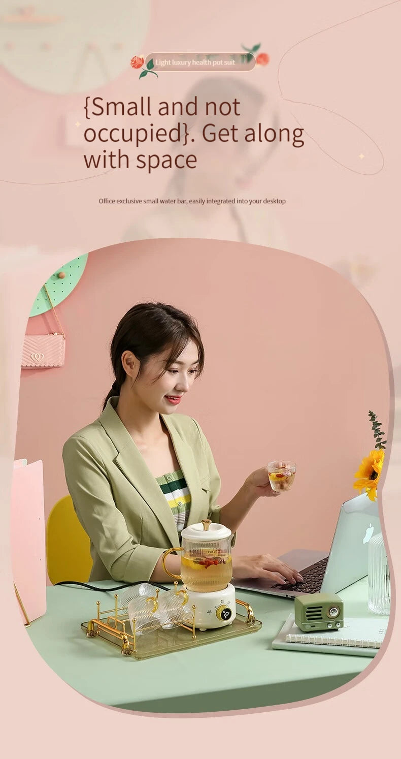 Gesundheitserhaltung Topf, Multi-funktional Haushalt Büro Konstante Temperatur Topf, Klein Glas Vollautomatisch Medizin Topf