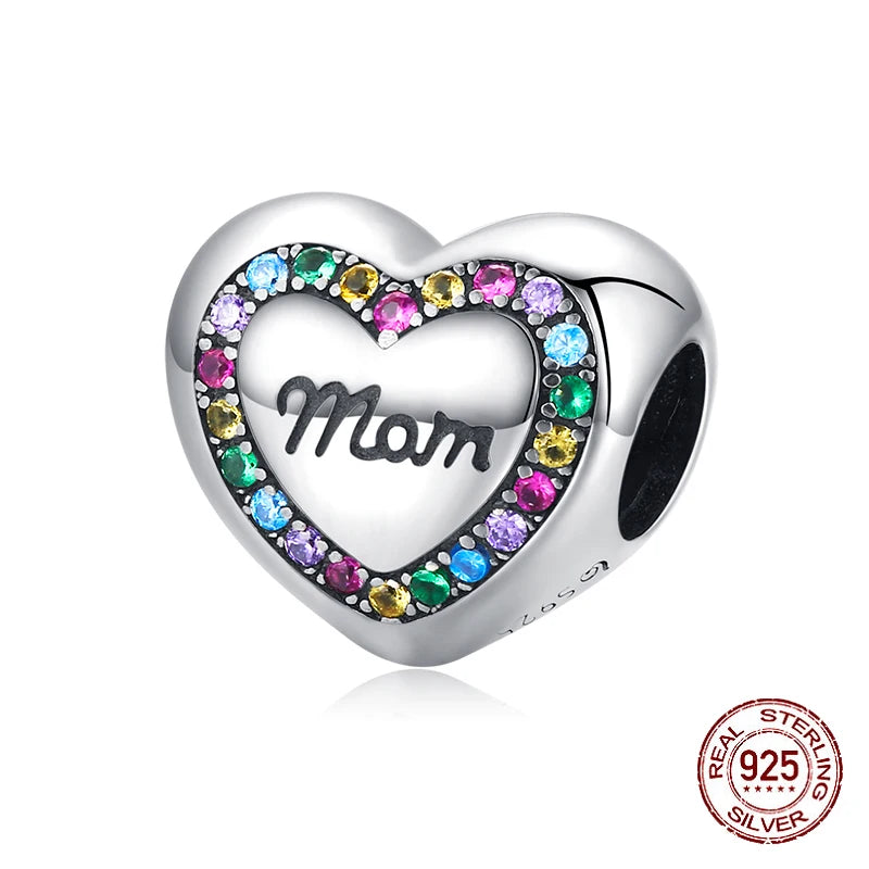 WOSTU 925 Sterling Silber Anhänger 2025: Frauen Junge Mädchen Haustier Kamera Biene AAA Cubic Zirkonia - Kaffee Marienkäfer Perlen DIY Original Armband 1.9g