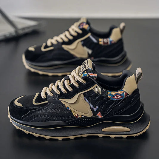 Men's Shoes 2025 Spring New Casual Versatile Comfortable Fashion Trend Niche Non-slip Wear-Resistant Retro Sneakers - Golden Bridge Store