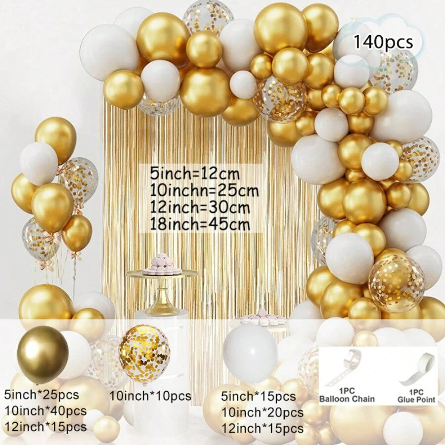 Choice 140er Ballonbogen Set Weiß - 140 Stück 5 Zoll