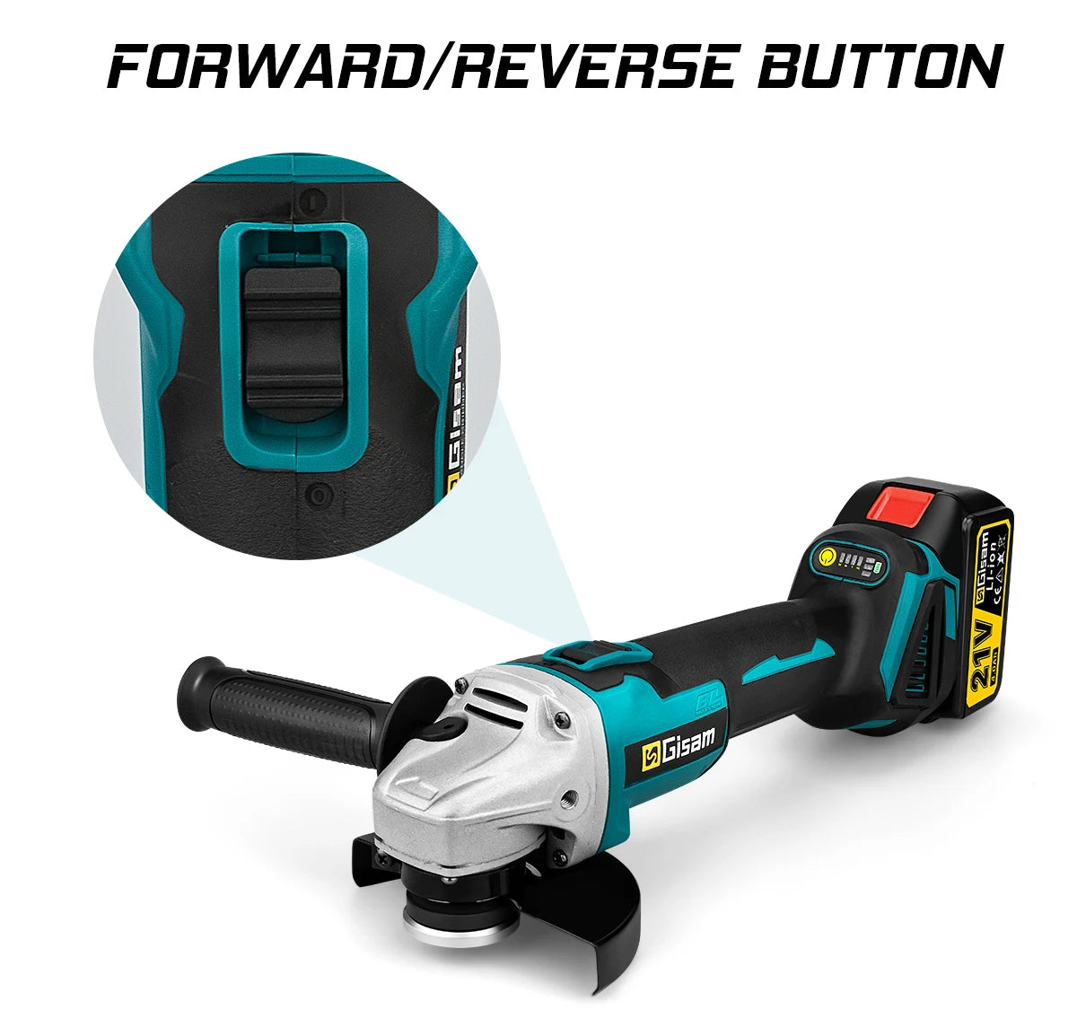 Winkelschleifer 2025: Gisam 125mm 4-Gang Brushless - Cordless Grinding Polishing Makita 18V Power Tools Collection