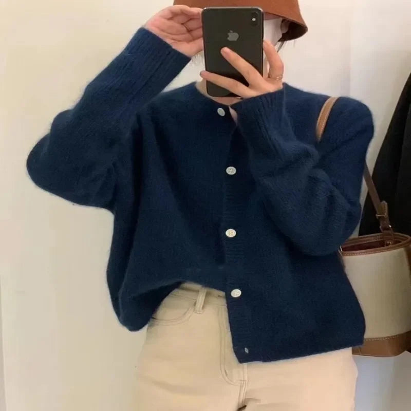 LIBIELY Cardigan Rundhals Kuschelig Warm Polyester - Kapazität Standard Leistung Hoch Größe M/L