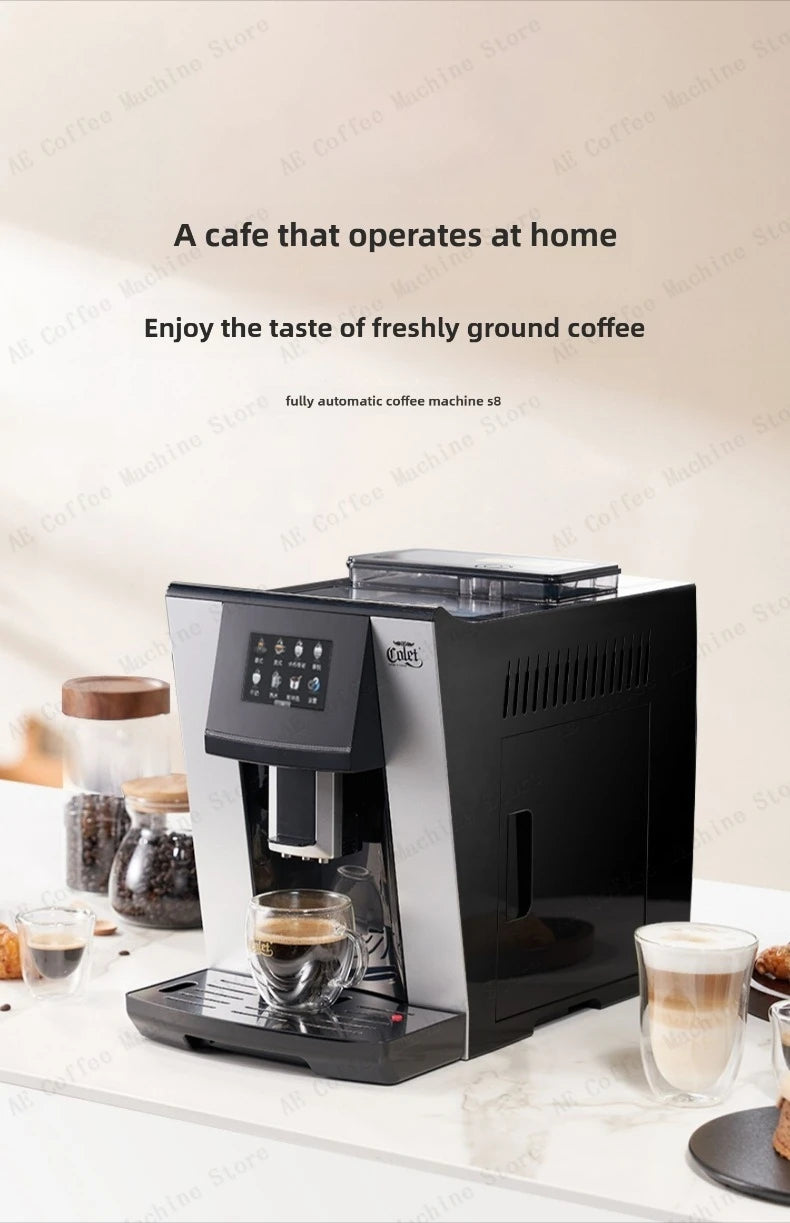 Fully Automatic Coffee Machine Smart Touch Screen Integrated Grinder Coffee Machine Multi-function Household Coffee Machine