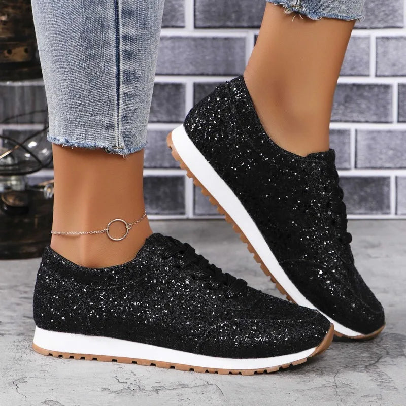 Sneakers Women Casual Shoes Women Fashion Autumn Sequin Sneakers Women Shallow Platform Vulcanize Shoes Zapatillas De Mujer