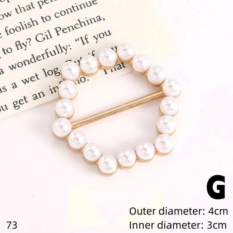 Metal Ring Waist Button Scarf Button Fashion Corner Hem Waist Knotted Brooches Women T-shirt Fixed Buckle Girl Decor Accessories