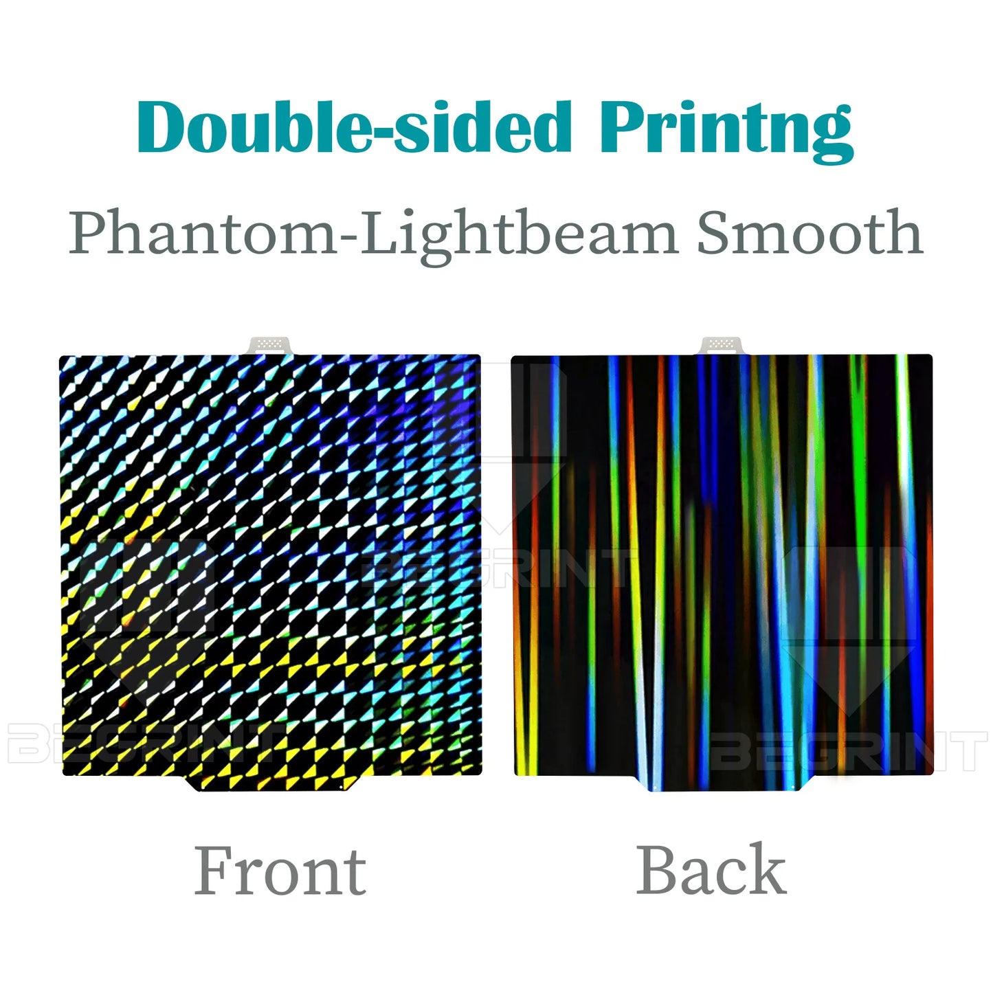 Pat încălzitor BEGRINTU Q2 - oțel cu arc PEI față-verso 280x280 mm