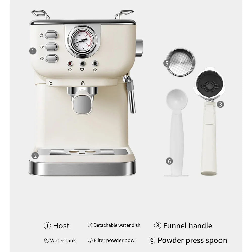 Houselin Espresso Machine 20 Bar, Professional Espresso Maker Cappuccino Machine with Steam Milk Frother