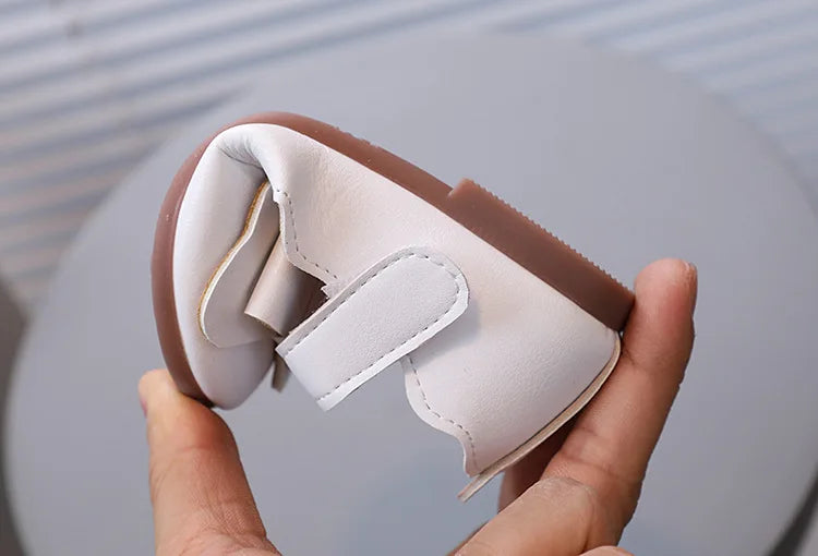 Mädchen-Schuhe 2025: Girls-Bow Leather Children's-Fashion - Casual Flat Collection