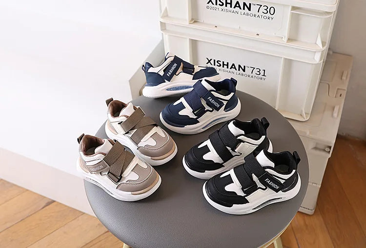 Kinder-Sneakers 2025: Dicke-Weiche-Sohle Klettverschluss - Air Mesh Collection