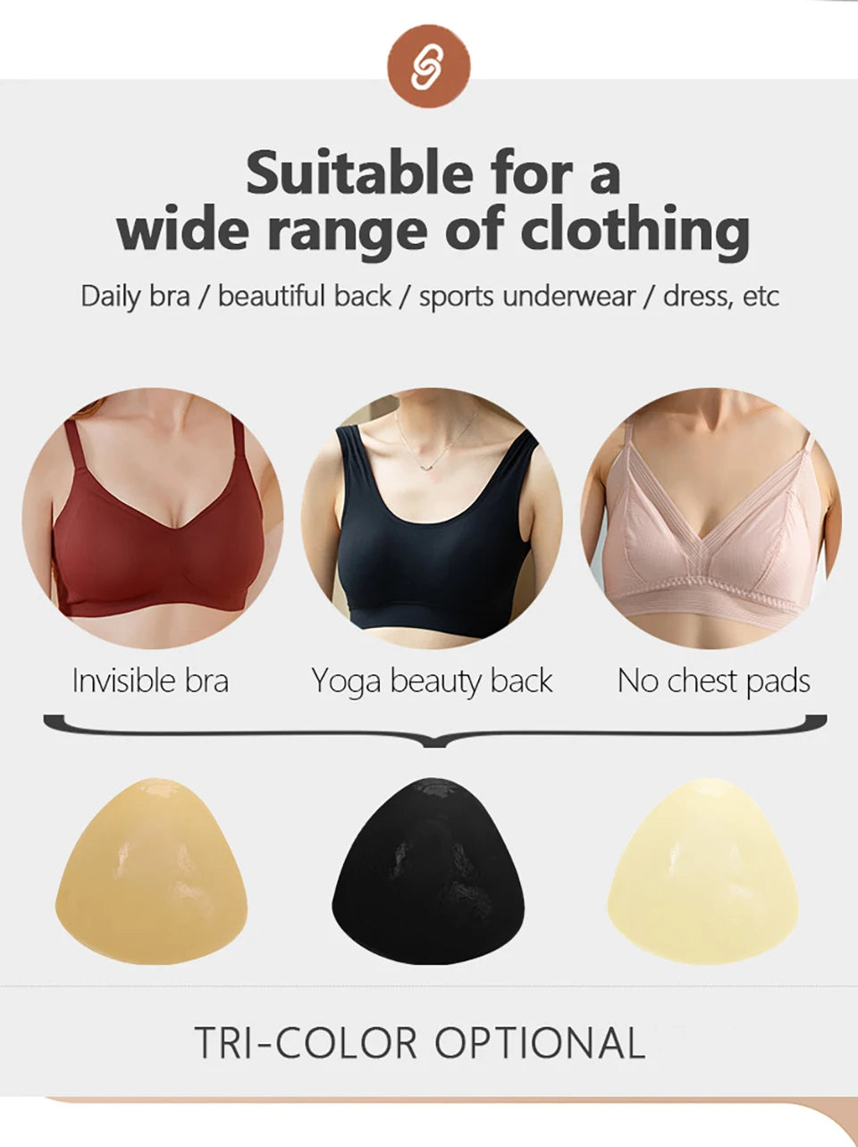 Inserții de sutien lipicioase cu două fețe, push-up, tampoane groase din burete pentru ridicarea sânilor, pentru costum de baie, pentru bikini, înălțător de cupe