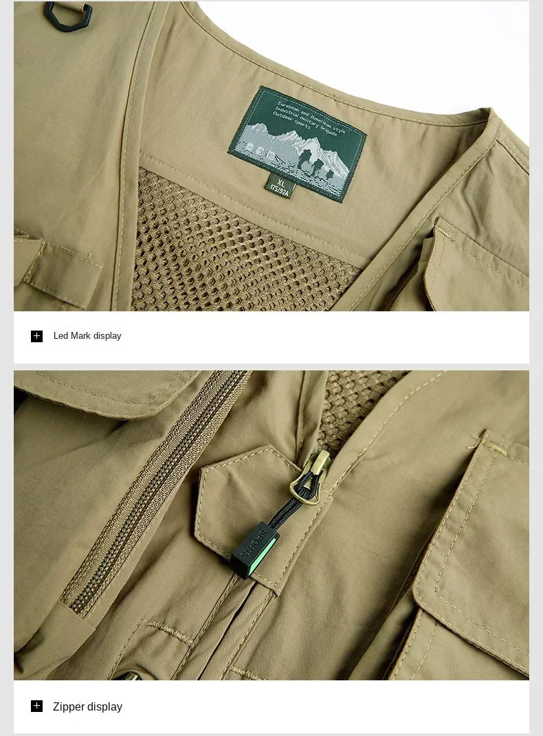 OutGear MultiPocket Jagdweste - 12 Taschen, Mesh, L