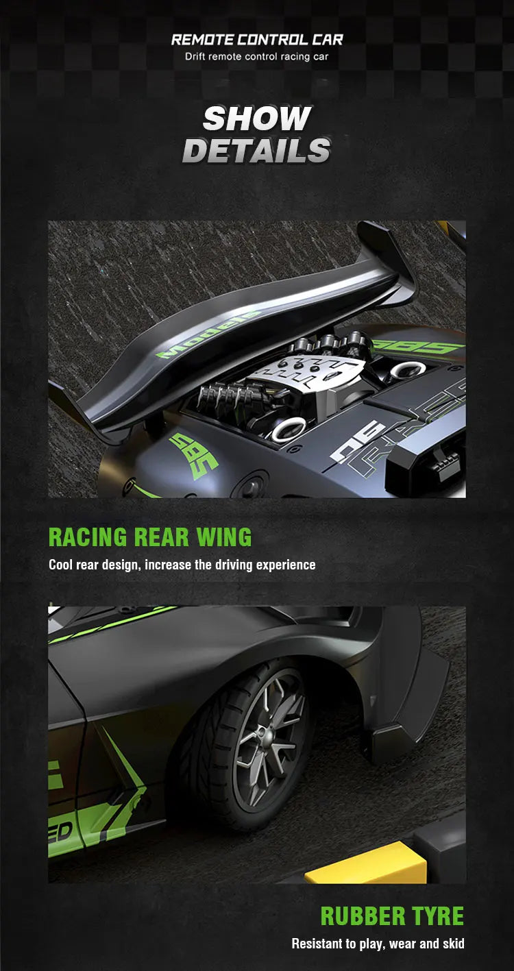 RC Car Toy 2.4G Drift Racing Remote Control Car High Speed Off Road Racing Car Toys for Boys Christmas Indoor Outdoor Gifts