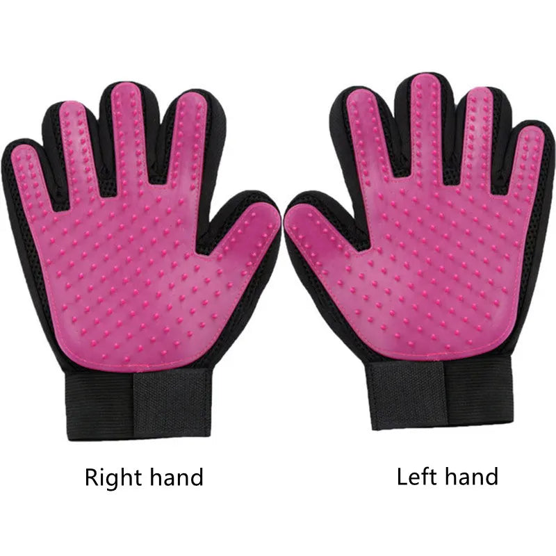 Mode Gummi Haustier Bad Bürste: gagyive Hund Spielzeug Umweltschutz Silikon - Handschuh Haustier Massage Hunde Katzen Zubehör Blau Tiefblau 23cm