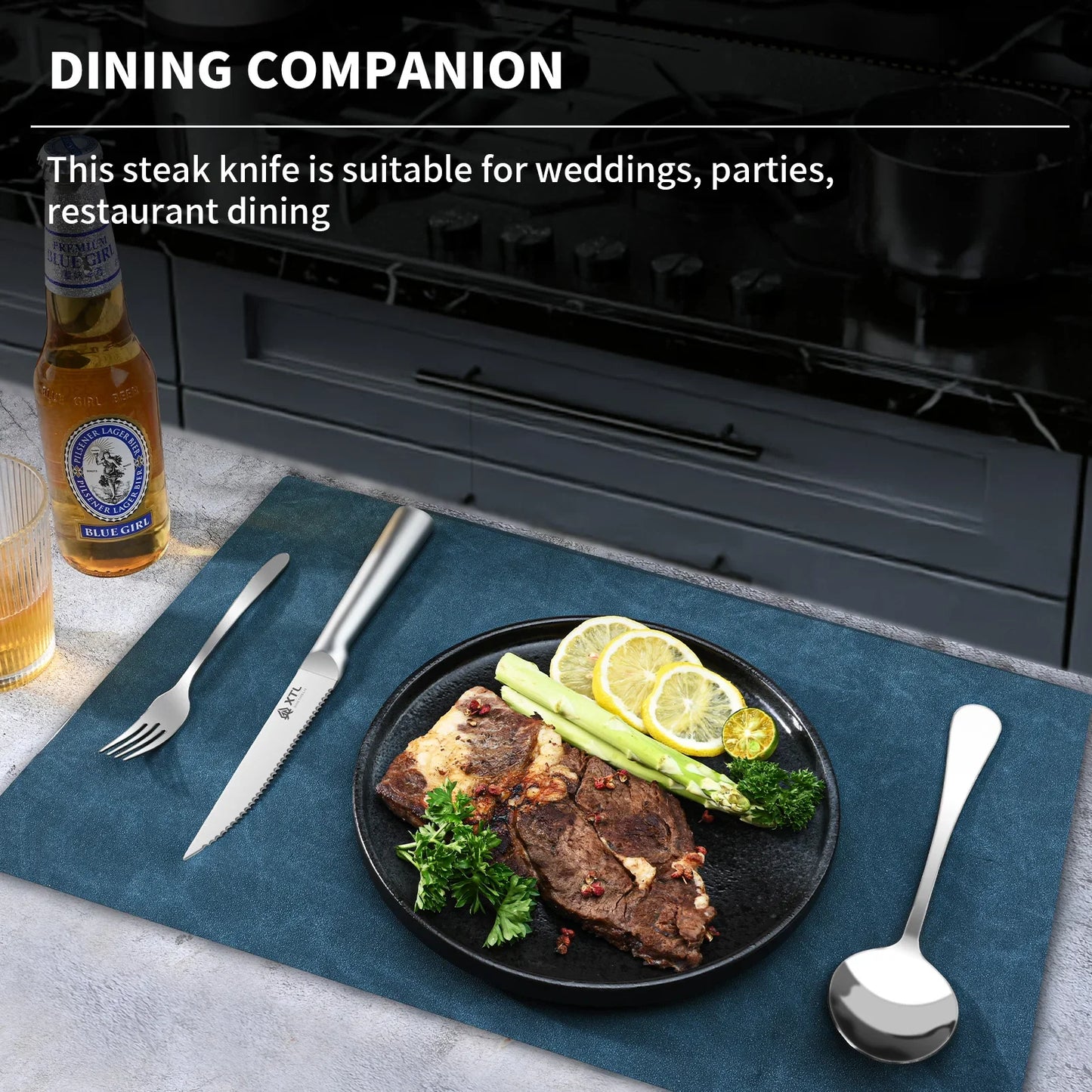 Seiko Steakmesser Set Scharfe Klinge - 4/6/8 Stück 20cm