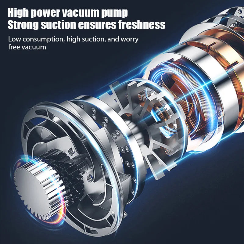 Food Vacuum Sealer 220V Automatic Packaging Machine Household Food retain freshness Fast Vacuum Sealing With 10pcs Package Bags