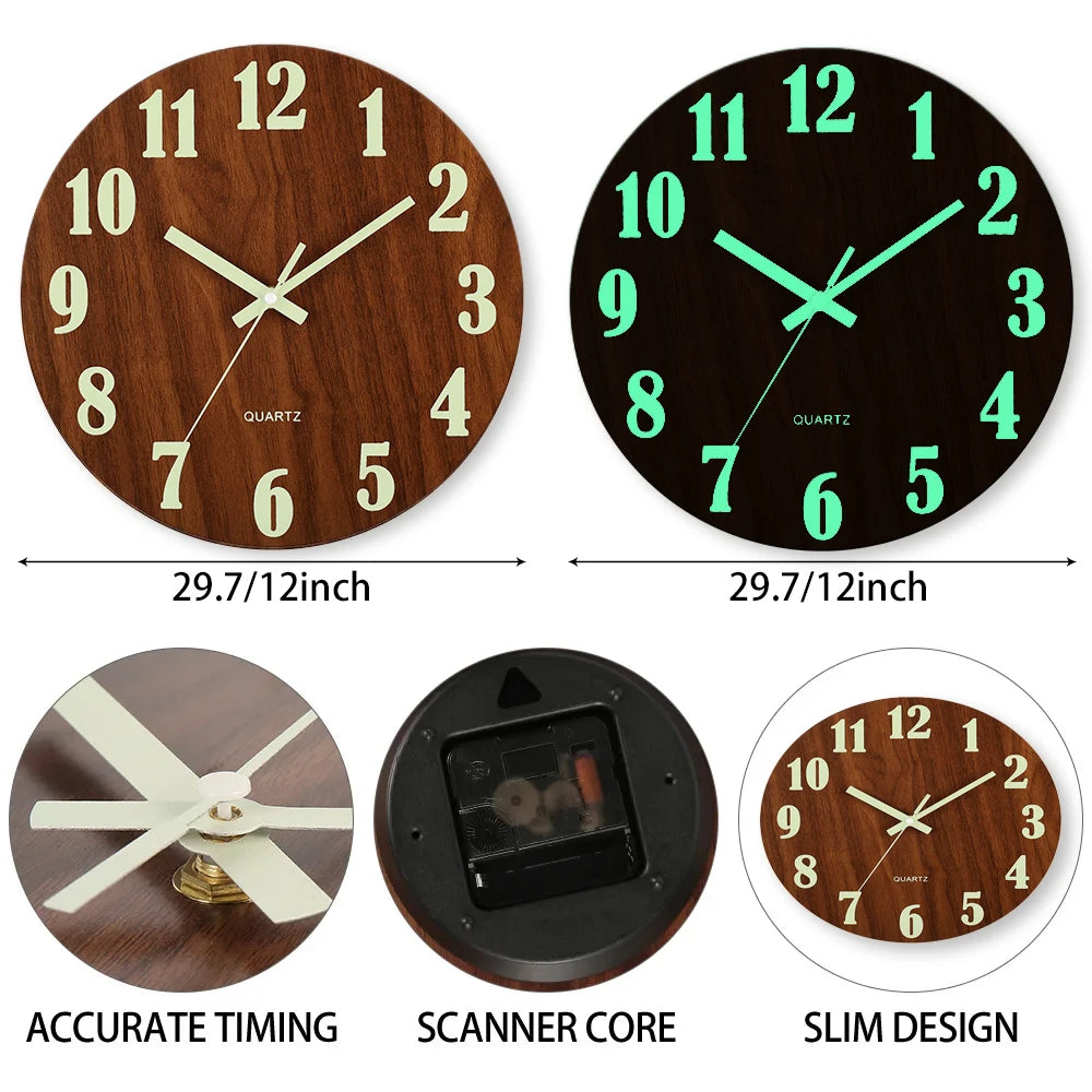 Choice YG001-003 Leuchtend Nachtlicht - 30cm Holz Quarz