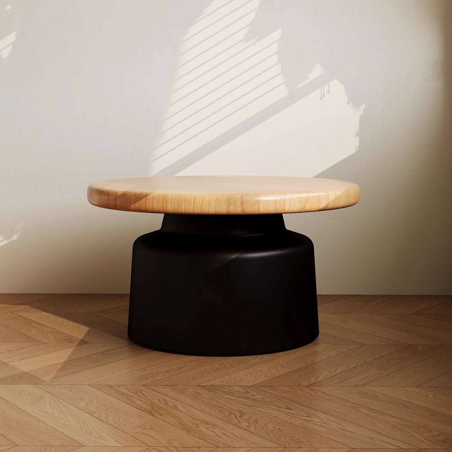 Creamy Wind Apartment Coffee Table Living Room Household Small Apartment Simplicity Iron Round Homestay Coffee Table Furniture