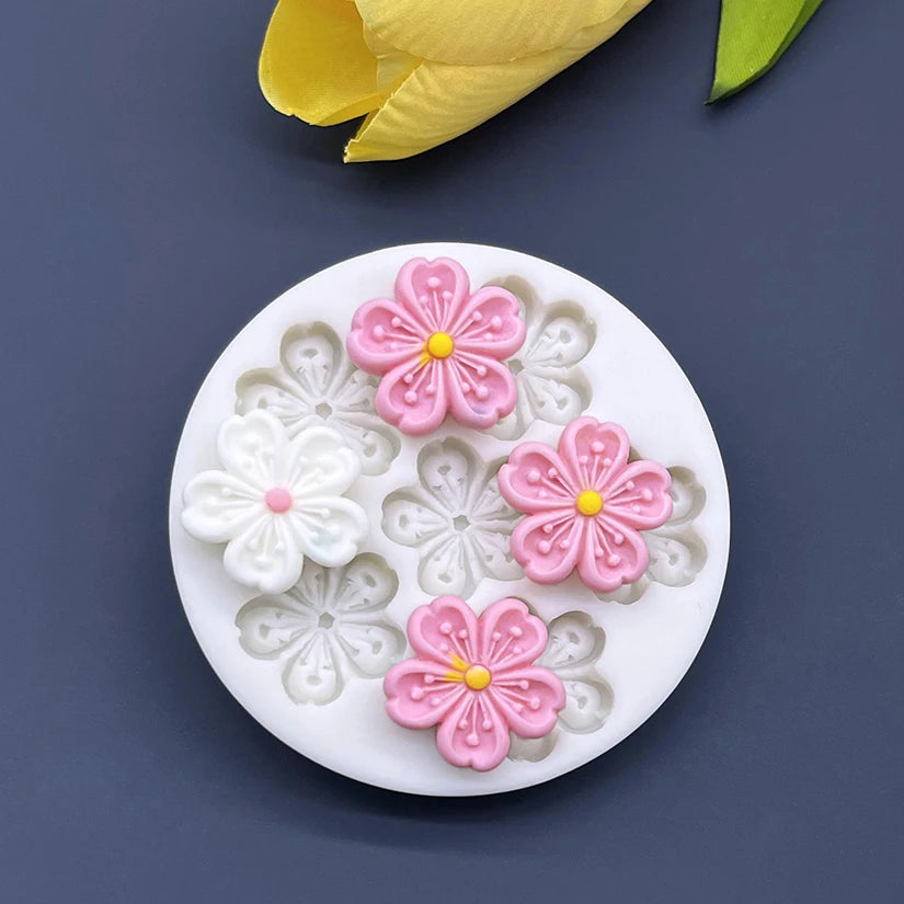 Flower Daisy Silicone Sugarcraft Mold Resin Tools Cupcake Baking Mould Fondant Cake Decorating Tools