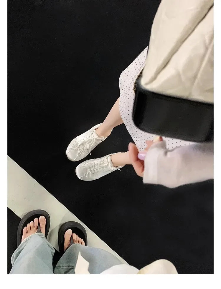 Comemore 2025 Neu Sommer Damen Ballet Stil Süß Mädchen Sport Board Schuhe Mode Satin Schleife Freizeit Flats Damen Komfortabel