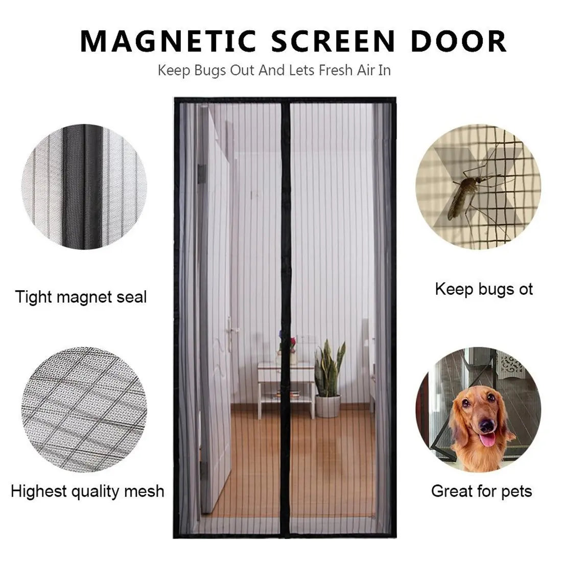 Choice Magnetischer Türvorhang - Mückenschutz 90x210 cm
