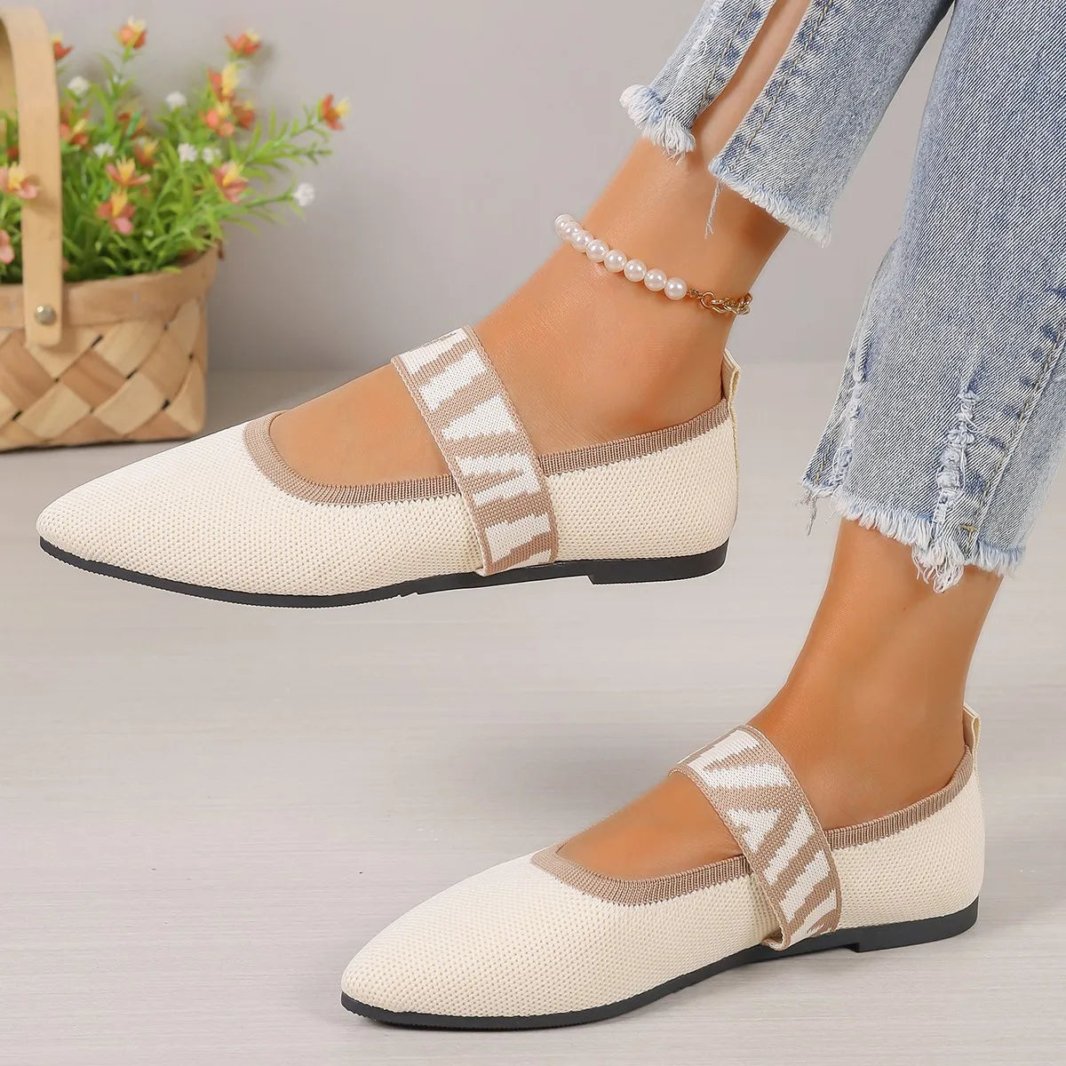 Women's Ballet Flats Casual Shoes Low Heel Barefoot Elegant Woman Sneakers Socofy Comfortable Pointed Toe on Offer Free Shipping
