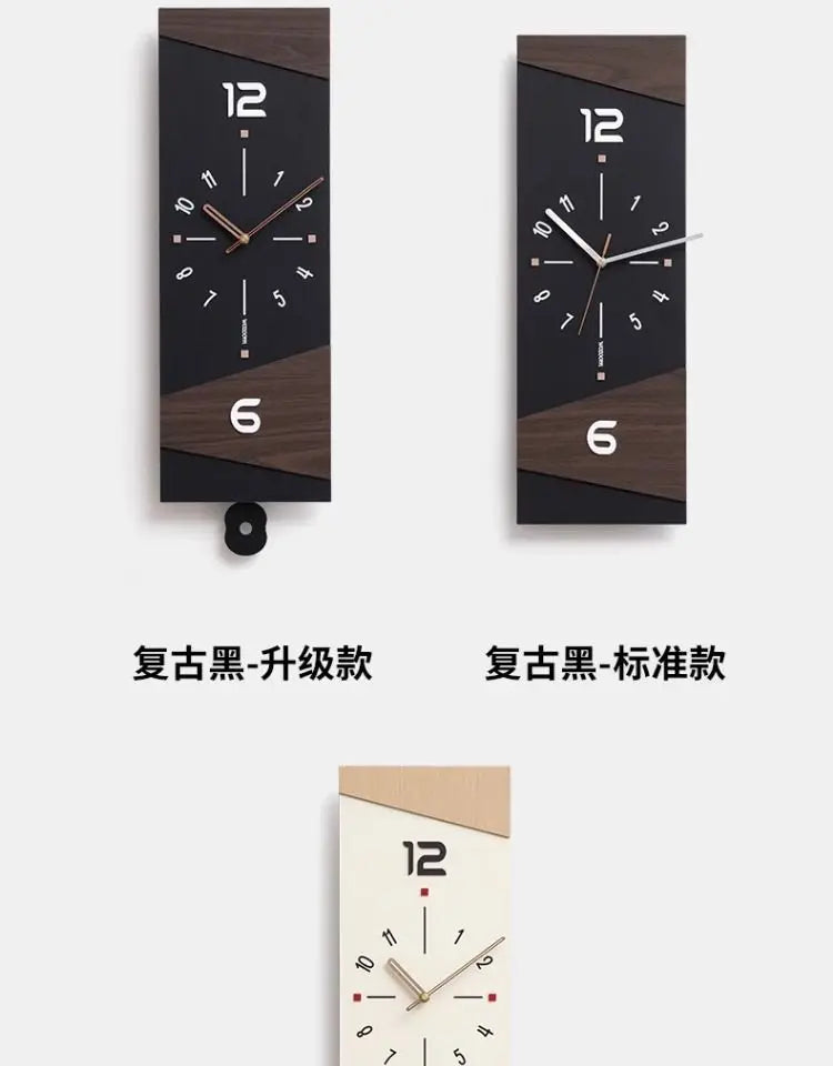 Modern clock decoration can swing wall clock living room home creative clock light luxury decorative wall