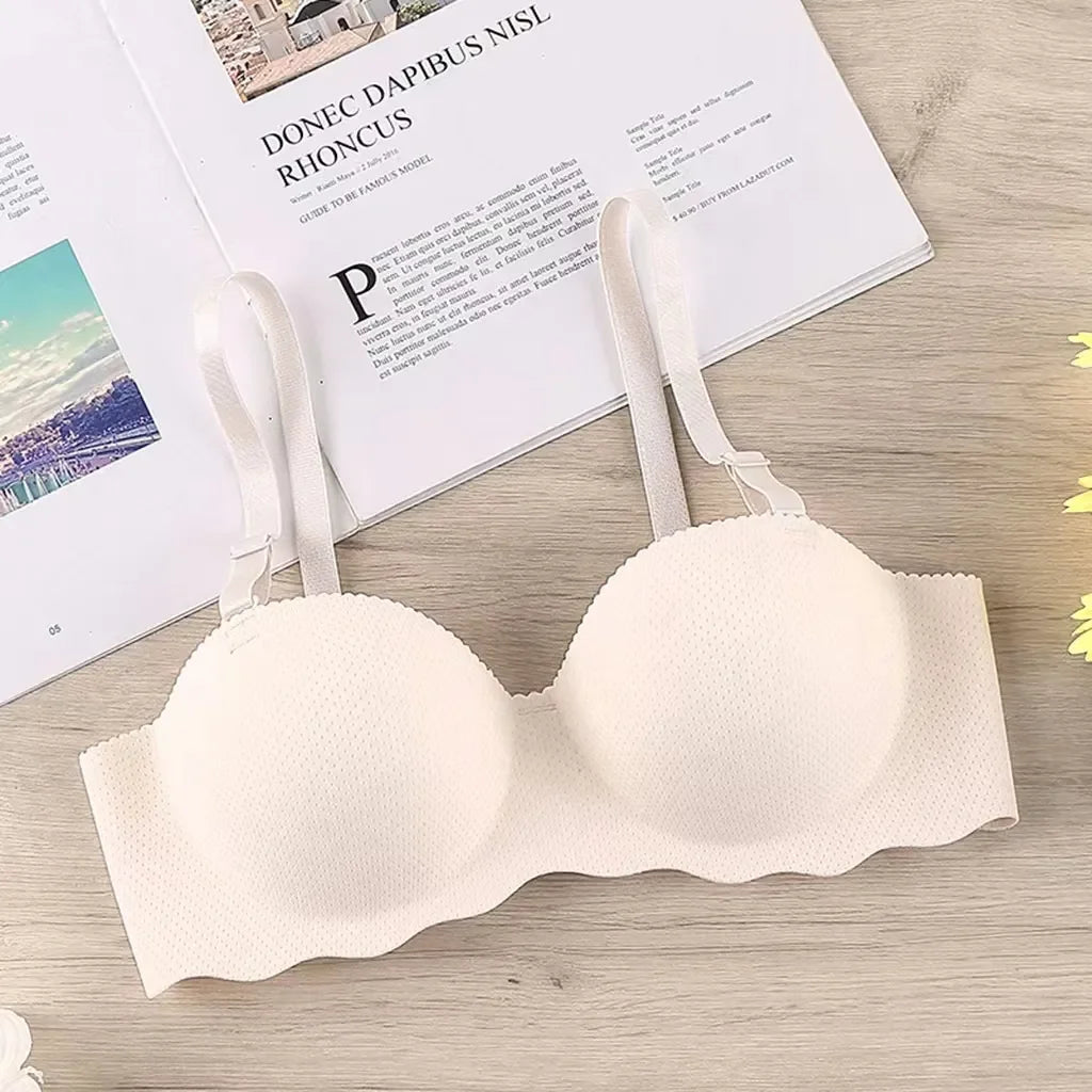 UXST Damen BH 2025 - Push-Up nahtloser BH bügellos einfarbig mit verstellbaren Trägern