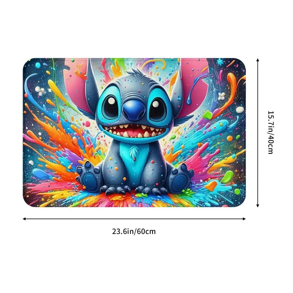 Custom Cartoon Stitch Floor Door Kitchen Bathroom Mat Anti-Slip Outdoor Doormat Bedroom Balcony Entrance Rug Carpet Footpad