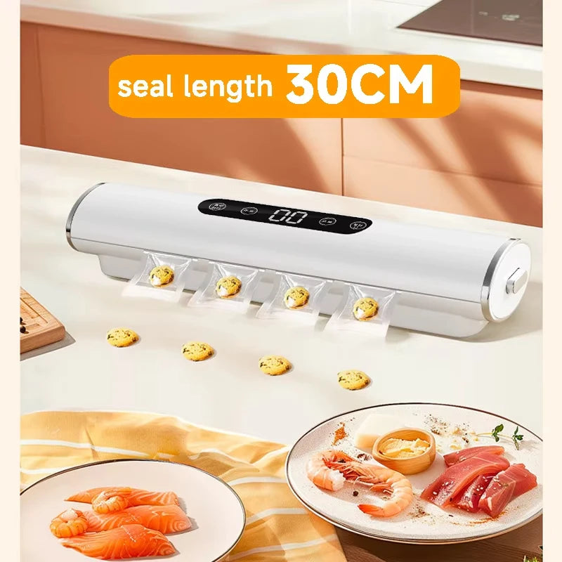 Vacuum Sealer Household Packaging Machine Portable Fresh-keeping Machine Lcd Screen Automatic Four Modes Plastic Bag Sealant