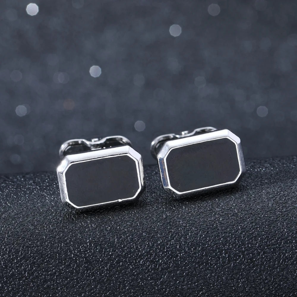 Locus Amazing Quadrat Manschettenknöpfe - Silber 12mm