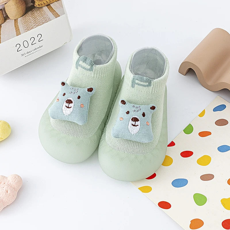 Frühling Herbst Baby Socken Schuhe 2025 - Jungen Mädchen Cartoon 0-3T - Weiche Sohle Slip-On Sneakers Rutschfest