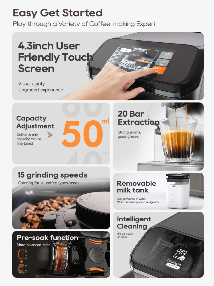 HiBREW Vollautomat 2025: H16 Touch-Display Cappuccino - Premium Barista Collection