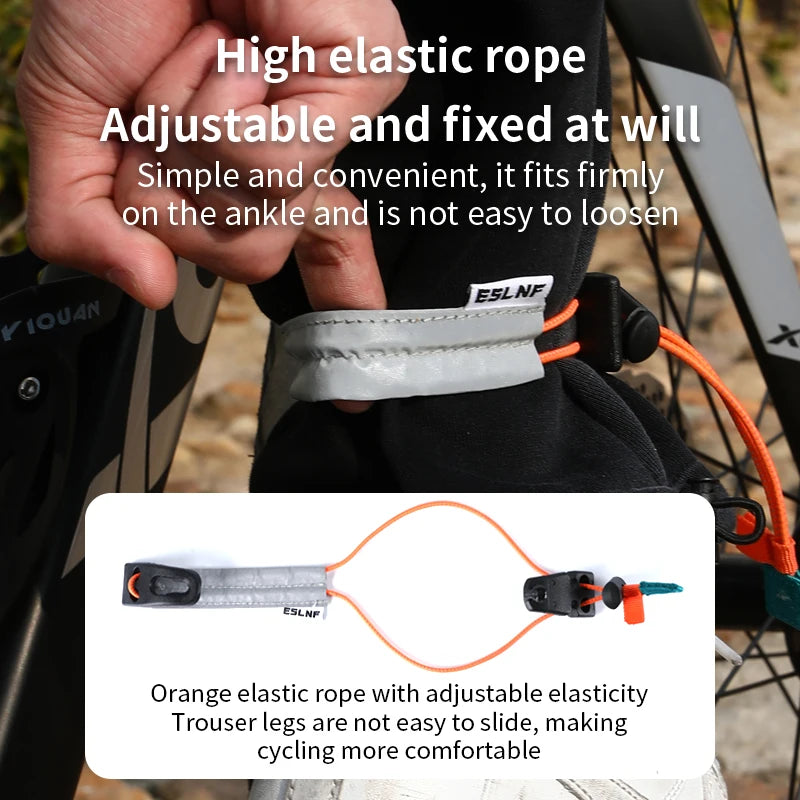 ESLNF Cycling Ankle Leg Straps Pant Bands Safety Reflective Outdoor Bicycle Ankle Leg Bind Bandage Trousers Bike Equipment